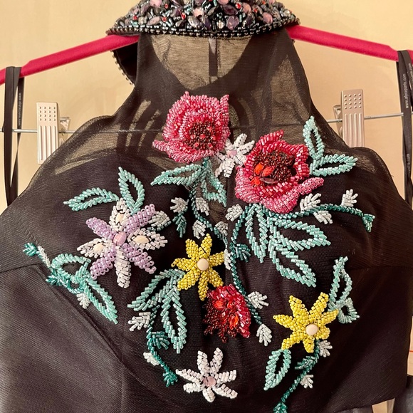 Alyce Size 0 Two Piece Gown Beading Formal Pageants Fun Fashion Party Cocktail - Picture 4 of 5